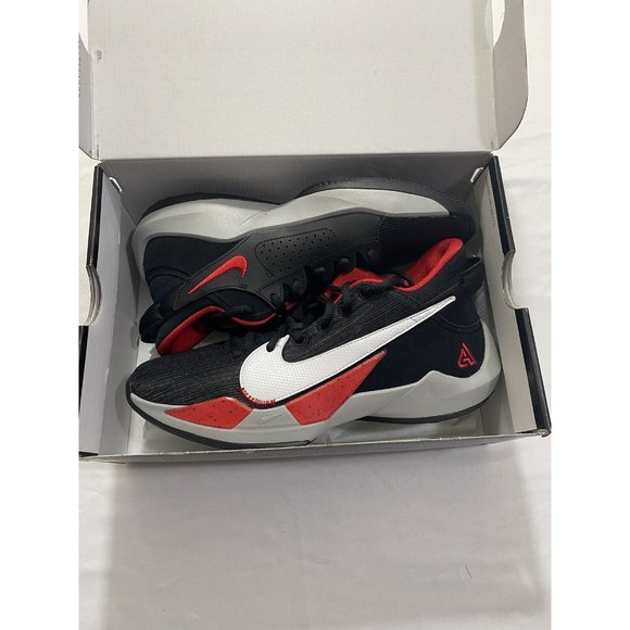 New Youth Size 5Y Black Red Nike Zoom Freak 2 Basketball Shoes CN8574 003